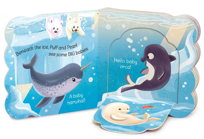 Babies in the Snow Lift-A-Flap Board Book. Explore Baby animals in the snow. chunky flaps for little hands. - Little Gift Nook.