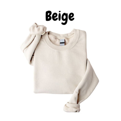 adult beige crewneck sweatshirt - Little Gift Nook