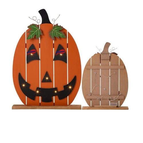 Bills Wooden Light Up Pumpkin - Little Gift Nook