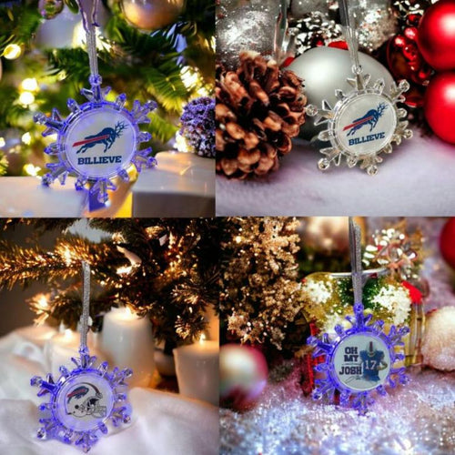 Bills themed Light up Christmas Ornament - Little Gift Nook