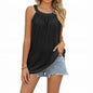 Black Soft Eyelet Pattern Women's Tank - Little Gift Nook