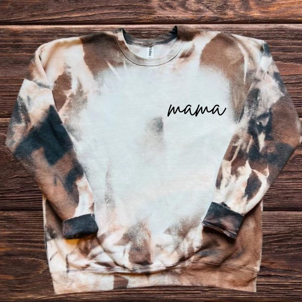 Bleached Cowhide Mama Sweatshirt