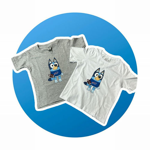 Blue Dog Buffalo Football Tshirts - Little Gift Nook