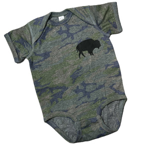 Boys Distressed Camo Buffalo Tshirt 716 - Little Gift Nook