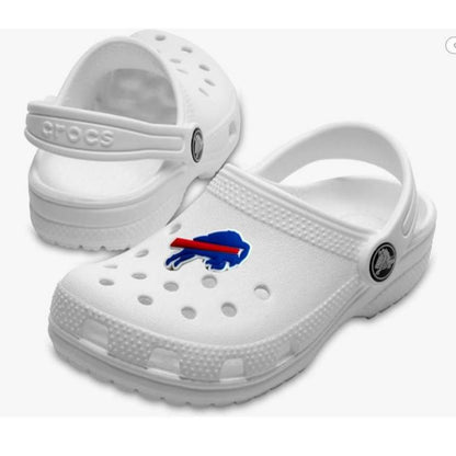 Buffalo Bills Logo Shoe Charm. Fits shoes like crocs. Blue red logo charm. - Little Gift Nook