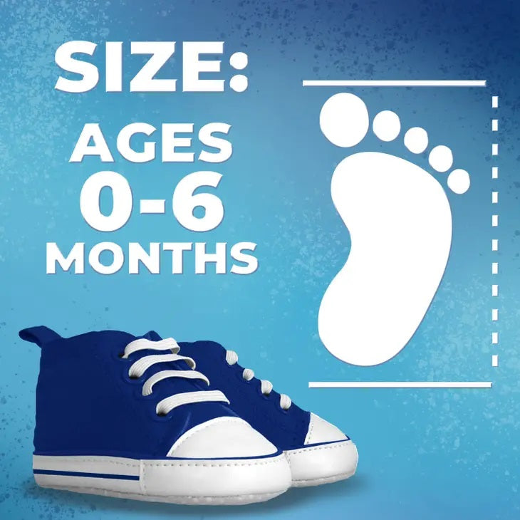 Buffalo Bills Baby Shoes. Royal blue and fits babies 0-6 months.- Little Gift Nook