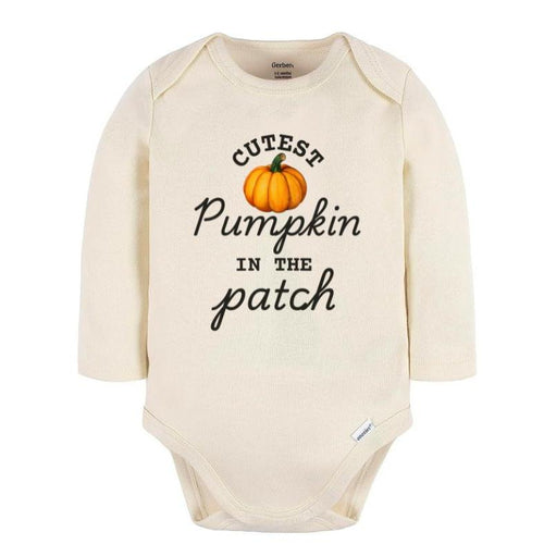 Cutest Cream Pumpkin in the Patch Baby Bodysuit