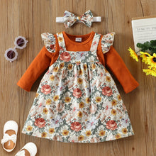 Load image into Gallery viewer, Floral Baby Girl 3pc Jumper Dress Set - Little Gift Nook