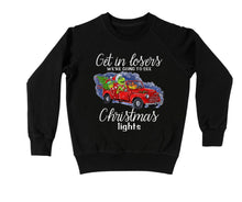 Load image into Gallery viewer, Grinch Christmas Lights Crewneck Sweatshirt. Little Gift Nook.