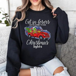 Grinch Christmas Lights Crewneck Sweatshirt. Little Gift Nook.