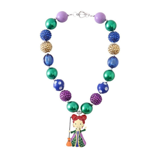 Halloween Witch Bubble Chunky Necklace Hocus Pocus Inspired! - Little Gift Nook