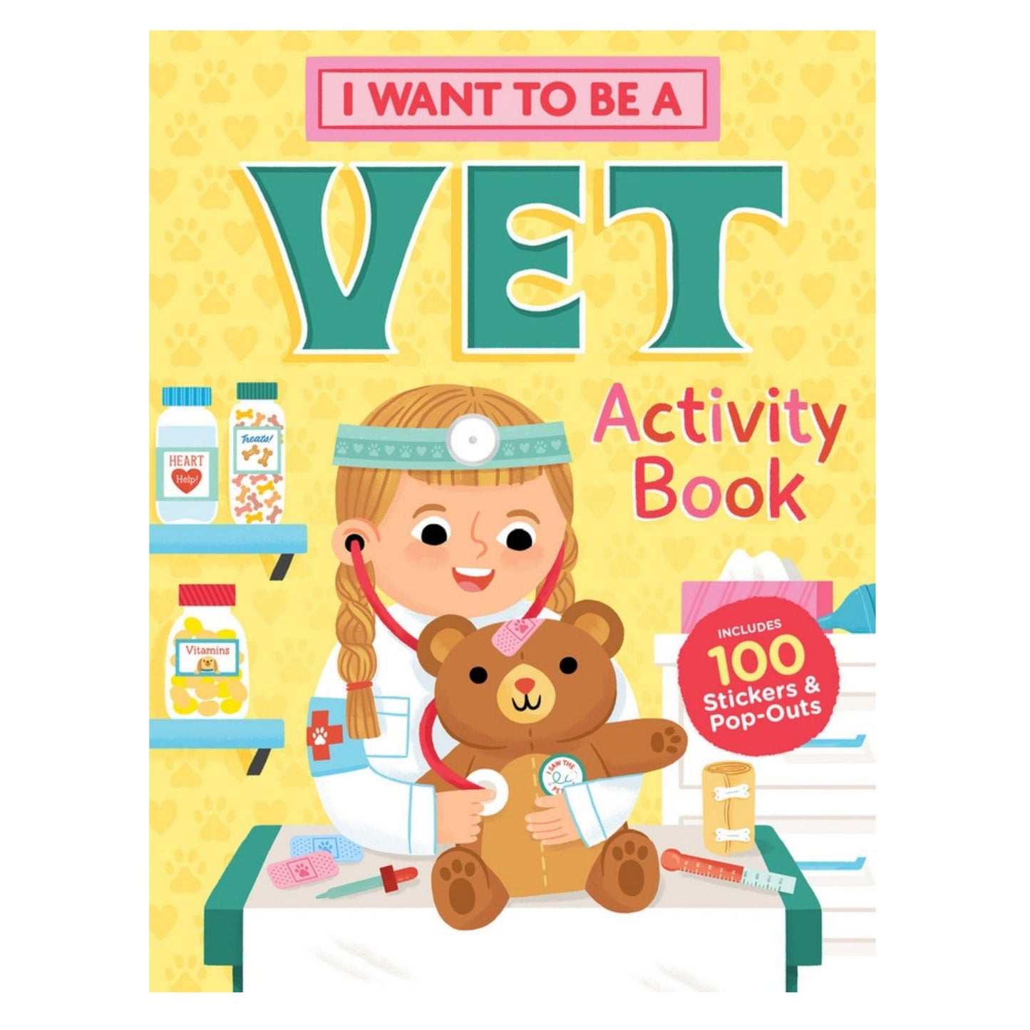 I Want to Be a Vet Activity Book with stickers & pop-out tools for kids - Little Gift Nook