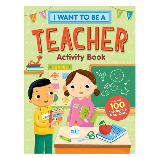 I Want to be a Teacher Activity Book 100 stickers and pop out activities - Little Gift Nook