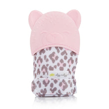 Load image into Gallery viewer, Itzy Ritzy Pink Leopard Teething Mitt for baby.