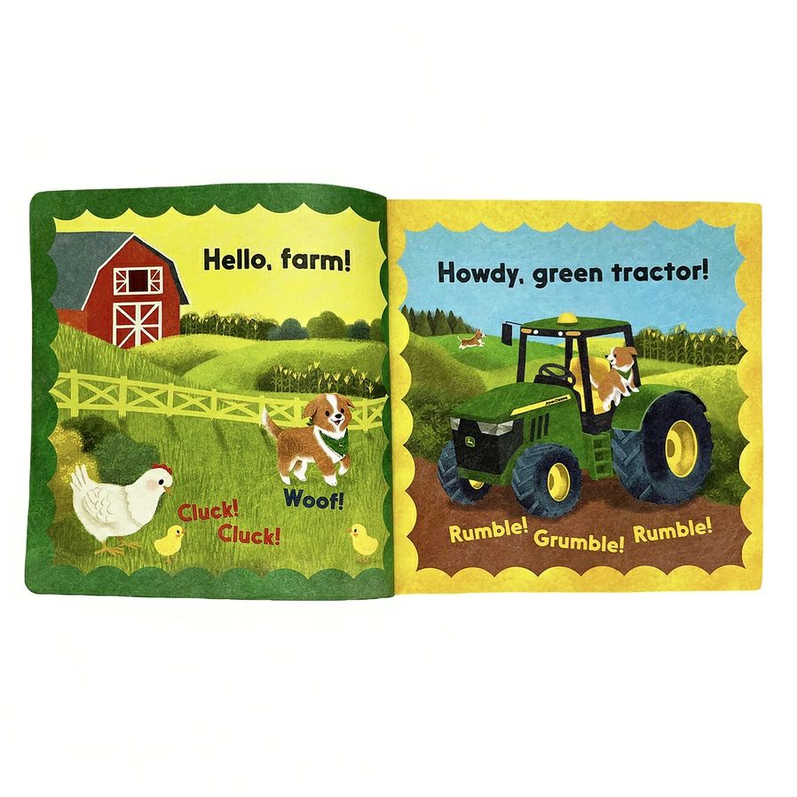 John Deere Hello, Farm non-rip Book ~ Chewable, non rip Tuffy Book perfect gift for baby.- Little Gift Nook