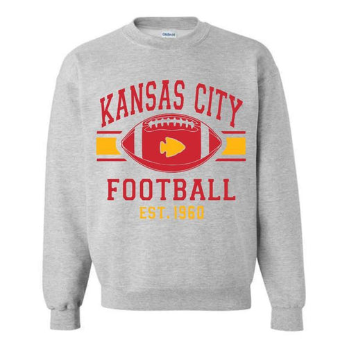 Kansas City Chiefs Gray Crewneck Sweatshirt