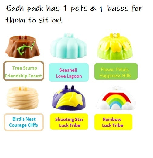 Lil Wish Lanterns Wishing Light Pack 1 Mystery Pet & Light Up Base! Sample of light up bases to collect. - Little Gift Nook