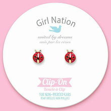 Load image into Gallery viewer, Little Ladybug Lead Free CLIP ON Earrings