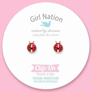 Little Ladybug Lead Free CLIP ON Earrings