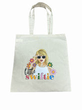 Load image into Gallery viewer, Little Swiftie Canvas Tote Bag 15&quot; tall X 13&quot; wide bag - Little Gift Nook