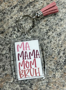 Mama Mommy Mom Bruh Keychains 2" - Little Gift Nook