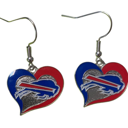 NFL Buffalo Bills Bills Swirl Heart Earrings - Little Gift Nook