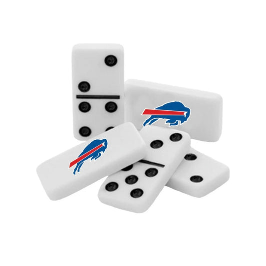 Buffalo Bills NFL Dominoes. Double sided Bills logo on 28 resin dominoes. - Little Gift Nook