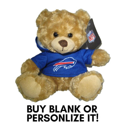 NFL Buffalo Bills Hoodie Teddy Bear. Measures 9". Blue hoodie with logo on front. - Little Gift Nook