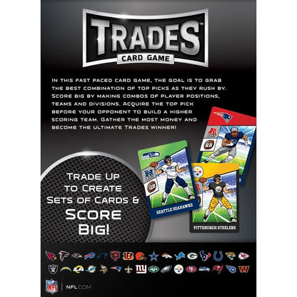 NFL Trades Card Game. Back of box exxplains how to play.- Little Gift Nook