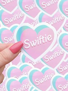 Holographic Taylor Inspired Heart Waterproof Sticker - Little Gift Nook