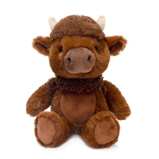 Plush 11" Bill the Buffalo Customizable. Soft Plush Stuffed Buffalo. Personalize him with message or name on tummy and feet. - Little Gift Nook