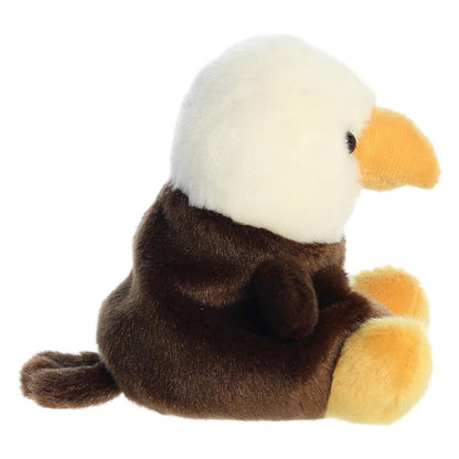 Side view of 5" Aurora Adorable Palm Pals Murphy Bald Eagle Stuffed Animal - Pocket-Sized Play Plush - Little Gift Nook