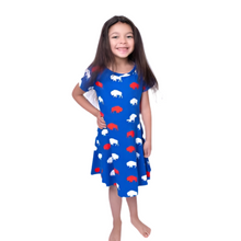 Load image into Gallery viewer, Red and Blue Buffalo Buttery Soft Baby, Toddler, &amp; Girls Soft Dress