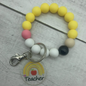 Silicone Beaded Wristlet Keychain ~ Teacher - Little Gift Nook