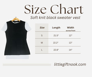 Black soft knit vest - Little Gift Nook