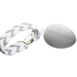 The Teething Egg Baby Teether in Gray - Little Gift Nook