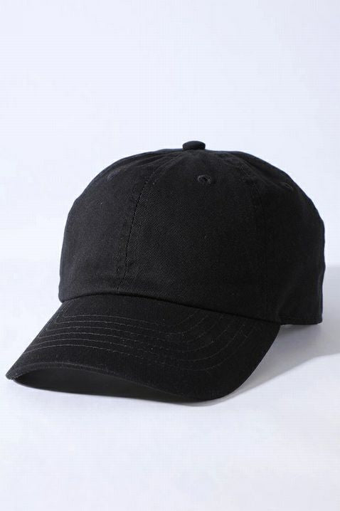 Toddler Black Cotton Baseball Cap size 2-4 - Little Gift Nook