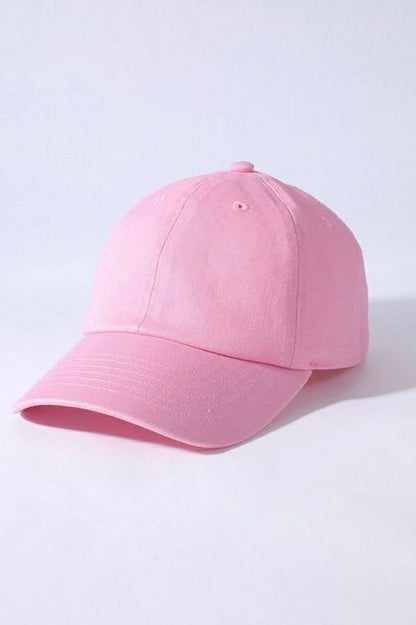 Toddler Pink Cotton Baseball Cap size 2-4 - Little Gift Nook