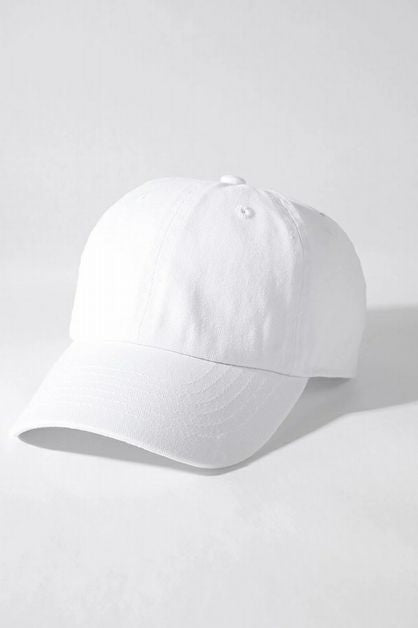 Toddler White Cotton Baseball Cap size 2-4 - Little Gift Nook