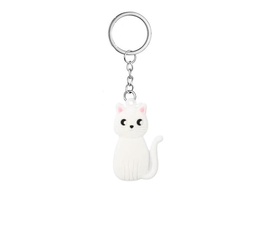 Cat Kitty Plastic Keychain