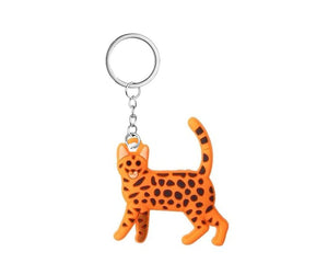 Cat Kitty Plastic Keychain