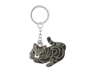 Cat Kitty Plastic Keychain