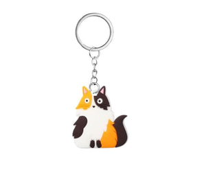 Cat Kitty Plastic Keychain