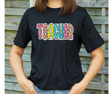 Load image into Gallery viewer, Teacher Dalmatian Dot Color Tshirt.