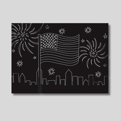 Imagination Starters Love USA Reusable wipe off black palstic Placemat on a light gray background. - Little Gift Nook