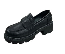 Load image into Gallery viewer, black chunky platform shoe, slip on.