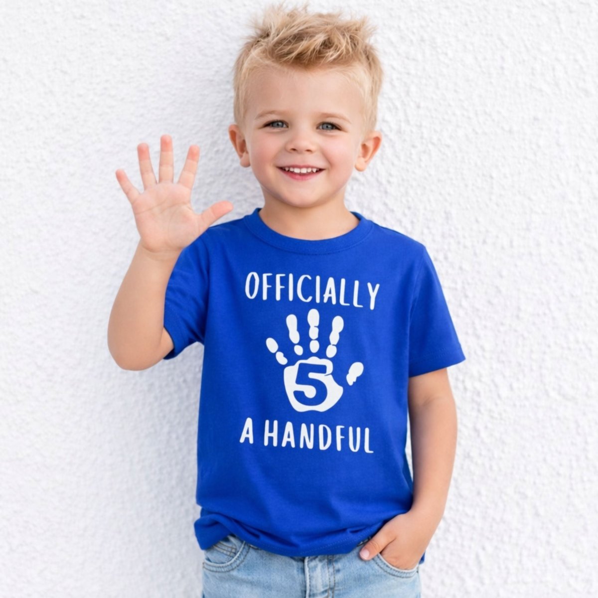 Officially 5 – A Handful Birthday Shirt for Kids - Little Gift Nook