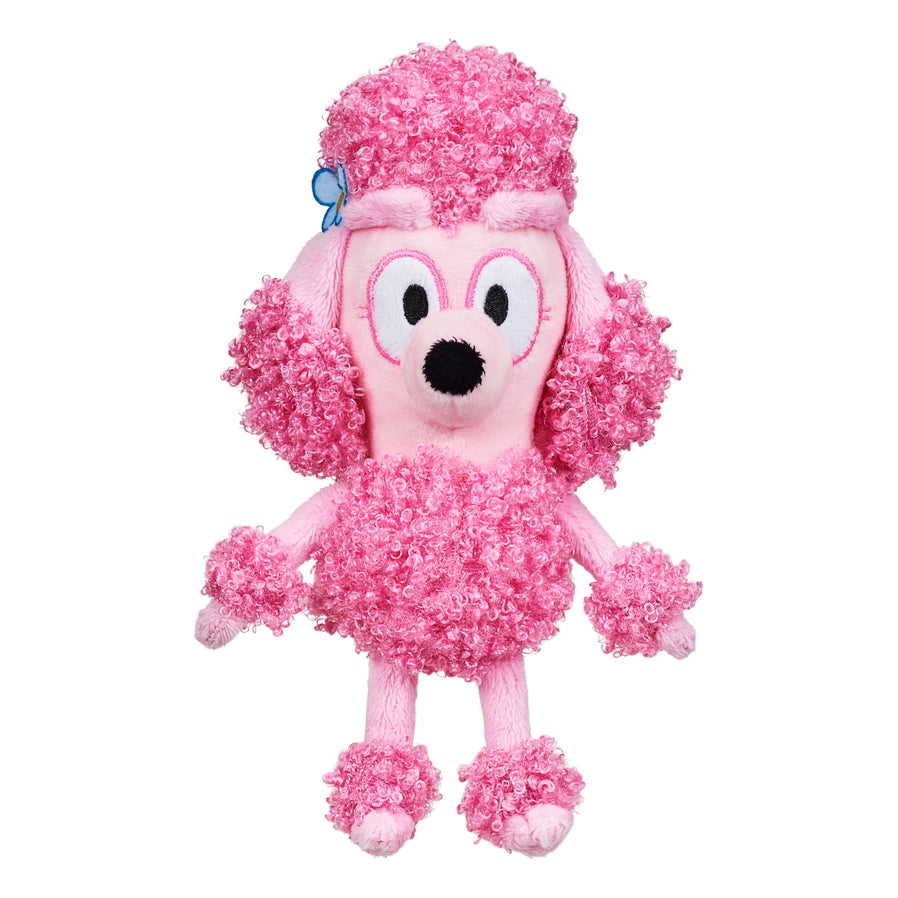 Bluey Coco mini plush toy by Moose Toys, 8 inches tall, soft and cuddly stuffed animal, Coco character front view on white background, perfect gift for toddlers and kids – Little Gift Nook