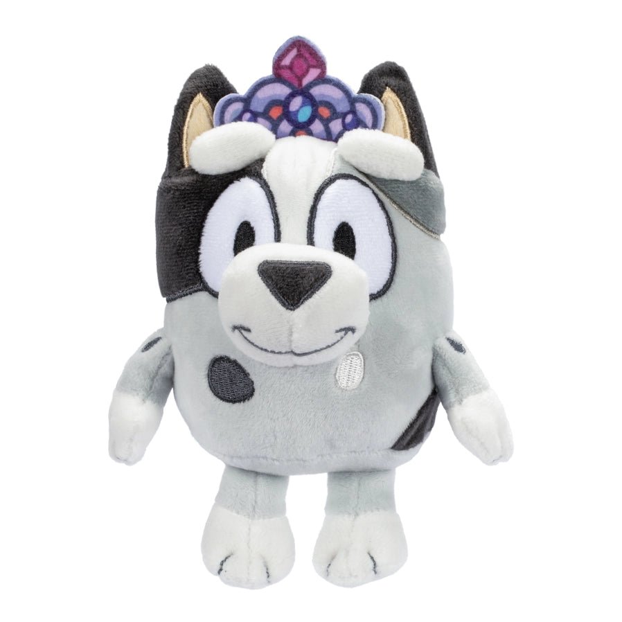 Bluey Muffin mini plush toy by Moose Toys, 8 inches tall, soft and cuddly stuffed animal, Muffin character front view on white background, perfect gift for toddlers and kids – Little Gift Nook
