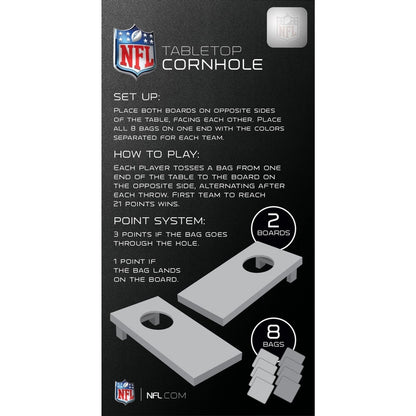  NFL Buffalo Bills Tabletop Cornhole  - Nfl Tabletop Cornhole game instructions on back of box how to play - Little Gift Nook
